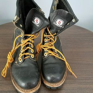Women's Carolina logger boots made in USA